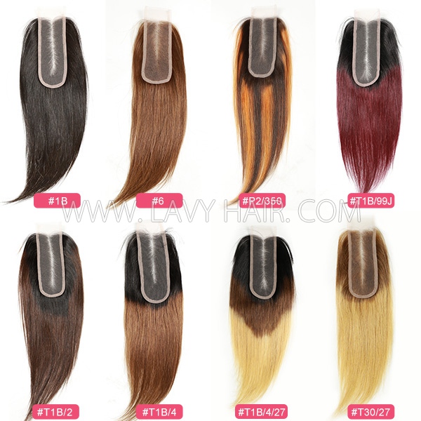 Color Hair 2*6 and 5*5 Lace closure Vietnamese Raw Hair Bone Straight Transparent Lace Swiss lace