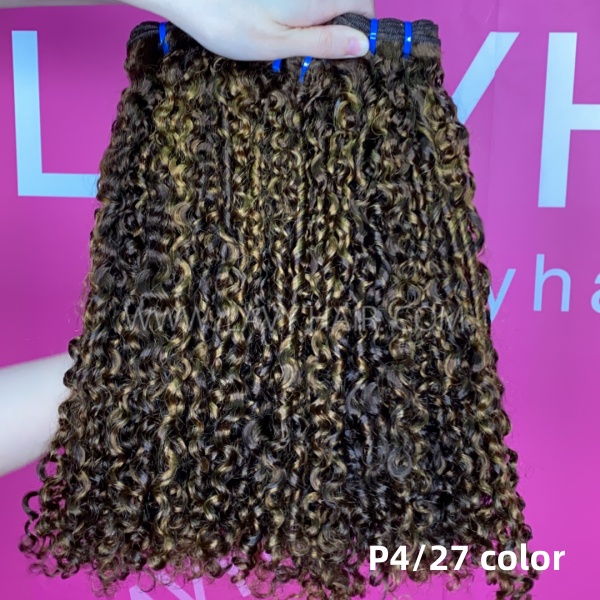 Pixie Curly Double Drawn Hair Extensions 95-105 Grams/1 Bundle Different Color Choice (Same Full From Top To Tip)