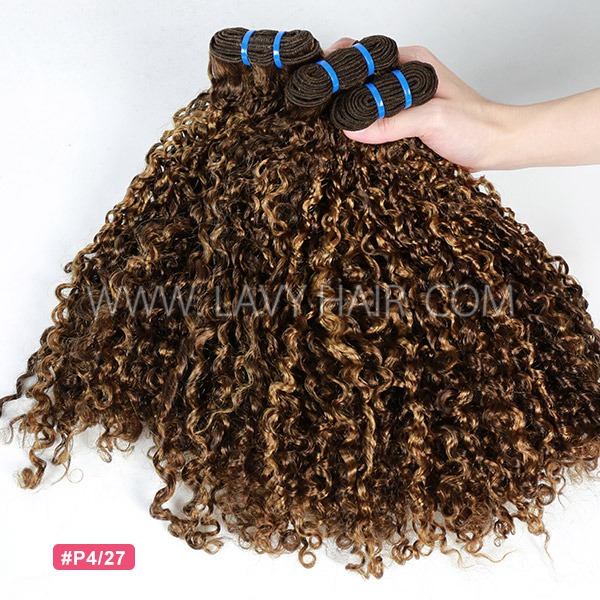 Pixie Curly Double Drawn Hair Extensions 95-105 Grams/1 Bundle Different Color Choice (Same Full From Top To Tip)