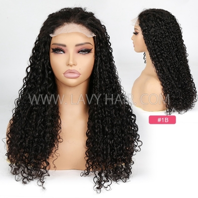 Double Drawn Thick Hair Top to End Pixie Curly 250% Density 5*5 Transparent Lace Closure Wigs 100% Human Hair Anti-slipped Cap