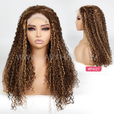 Double Drawn Thick Hair Top to End Pixie Curly 250% Density 5*5 Transparent Lace Closure Wigs 100% Human Hair Anti-slipped Cap