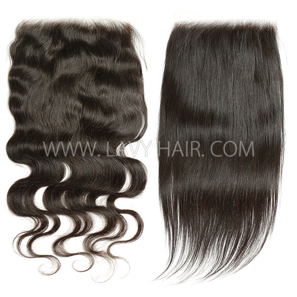 （New）Superior Grade HD Lace 8*8 Closure Preplucked Invisible Melted Lace Human Hair Straight/Curly/Wavy