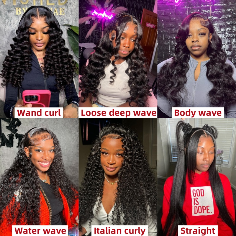 (All Texture Link)200% Density HD Lace Glueless Wear Go Pre Bleached Single Knot 100% Real Human Hair Pre Plucked Straight/Wavy/Curly