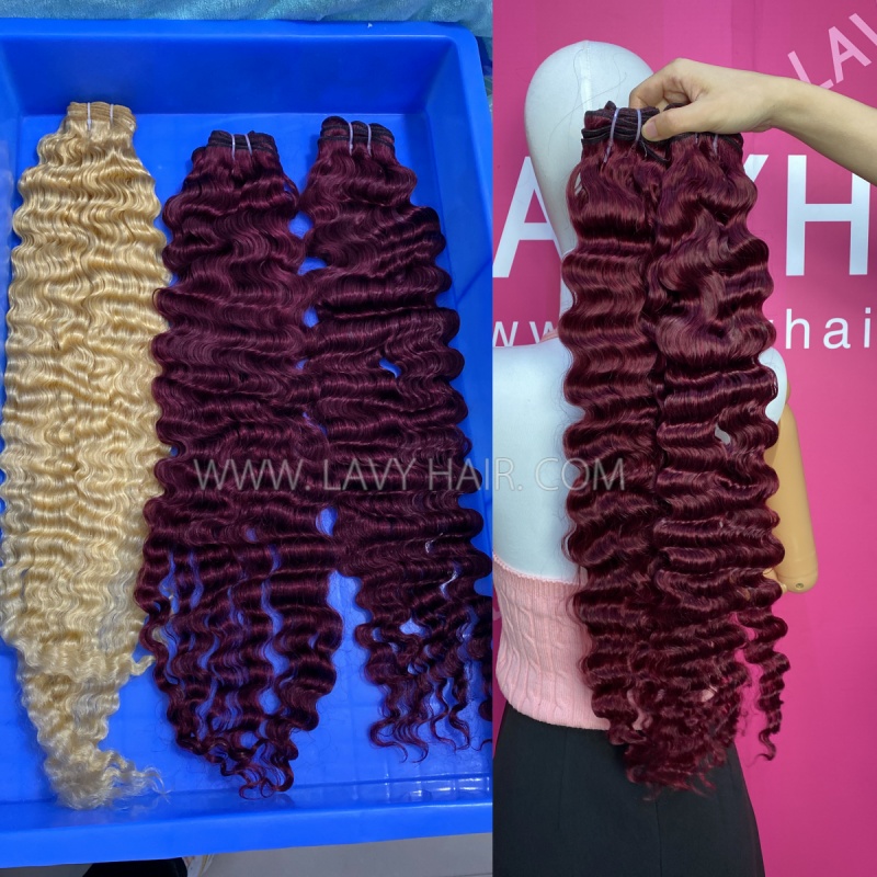 #99J Color Superior Grade 1 Bundle Straight Hair Virgin Hair Extensions Brazilian Peruvian Malaysian Indian European Cambodian Burmese Mongolian