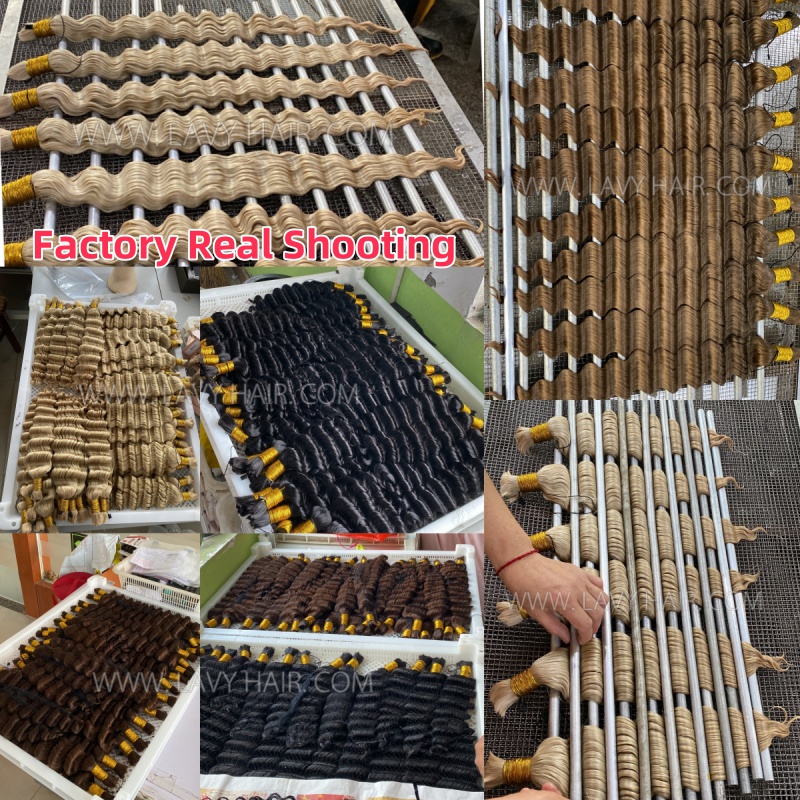 Vietnamese Raw Hair Hair Bulk No Weft Bohe Braiding Quick Weave Extensions 100 Grams/1 Bundle