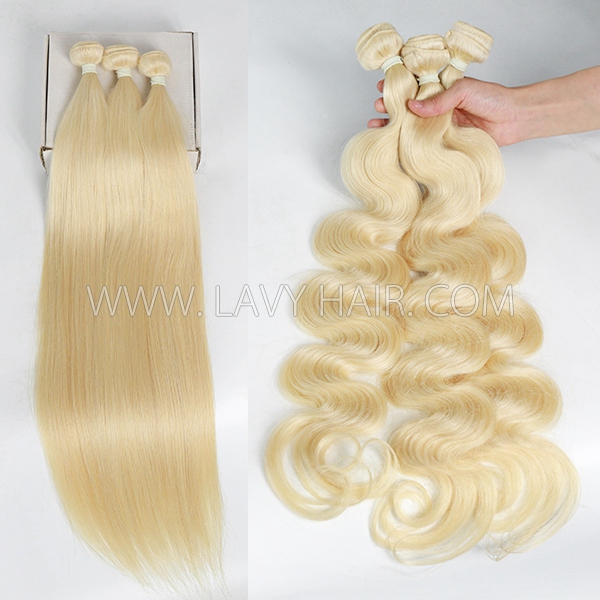 14A Top Grade Lavyhair #613 Blonde Raw Hair Cuticle Aligned Unprocessed Human hair Wholesale Hair
