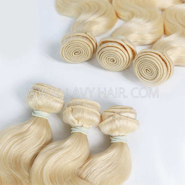 14A Top Grade Lavyhair #613 Blonde Raw Hair Cuticle Aligned Unprocessed Human hair Wholesale Hair