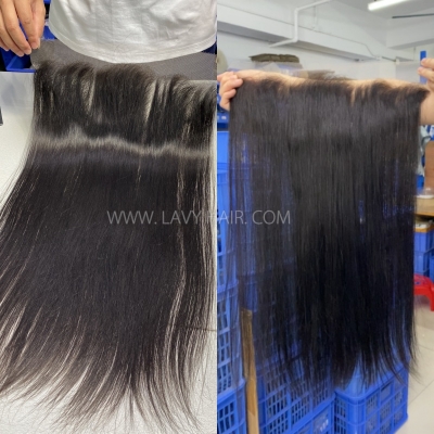 Double Drawn HD Lace Closure 5*5 Closure &13*4 Frontal Preplucked Natural Hairline Undetectable Melted Lace