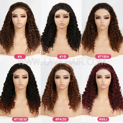 Spanish Curly Double Drawn 5*5 Transparent Lace Closure Wig 250% Density 100% Human Hair