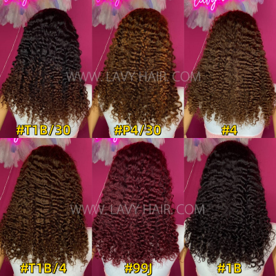 Spanish Curly Double Drawn 5*5 Transparent Lace Closure Wig 250% Density 100% Human Hair