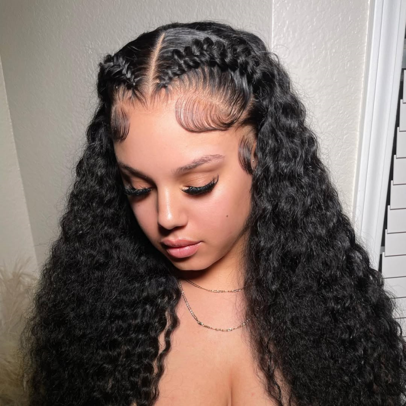 Glueless Wear Go Italian Curly 200% Density HD Melted Lace 4×4 5×5 13×4 13×6 Full Frontal Wigs Human Hair Preplucked Hairline