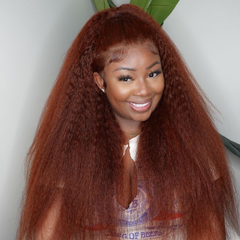 Glueless Wig #33b Reddish Brown Color  Wear Go Wig 150% Density HD Lace Customize 4-7 Days