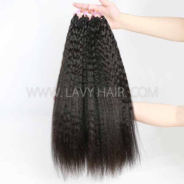 Seamless Crochet Braids Feather Line Hair Generation 3rd Raw Hair More Invisible Pre Bonded Hair Extensions 200 Strands/1 Lot/140-160g Add Volume