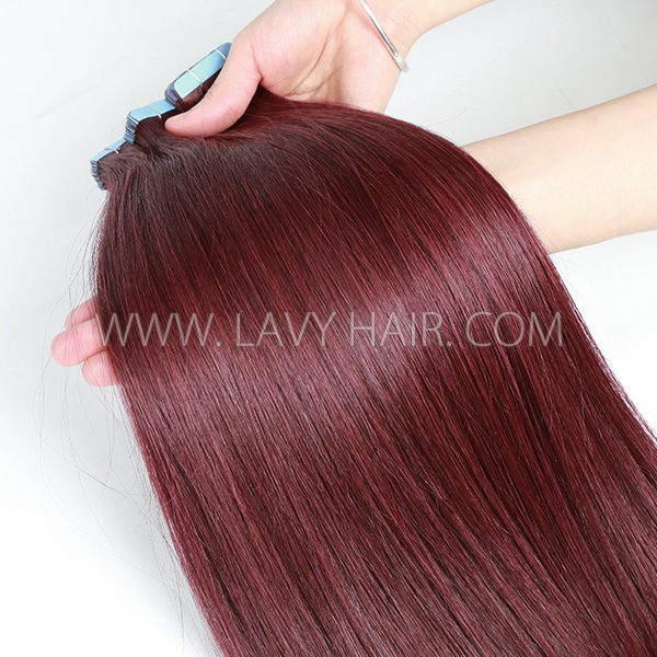 #99J Color Tape In Hair Extensions Human Virgin Hair 20 pcs 50 grams